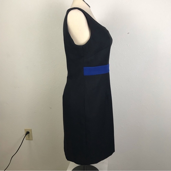 Ks Womens Collection Sheath Dress Size 14W Color Black With Blue 100% Polyester - Picture 4 of 10